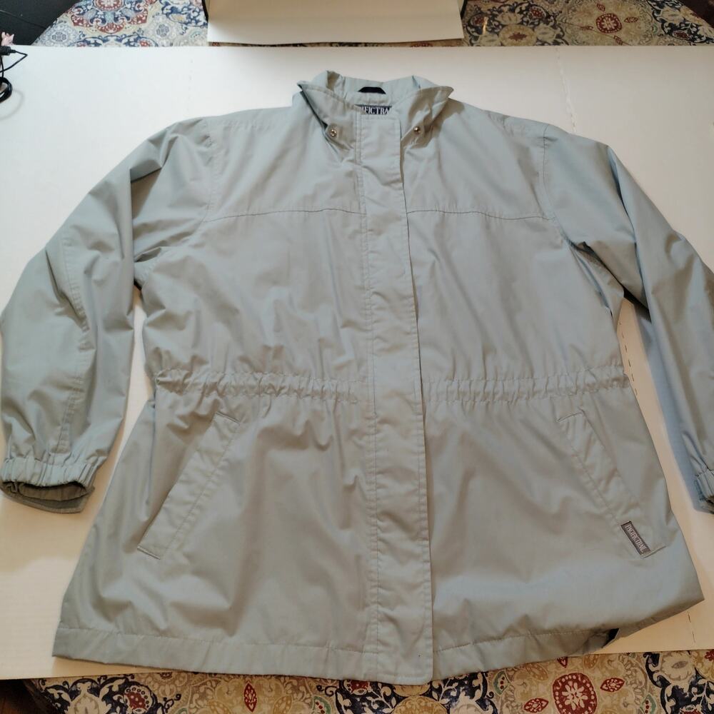Pacific Trail Women's XL Light Gray Full Zip Anorak Jacket Drawstring Waist